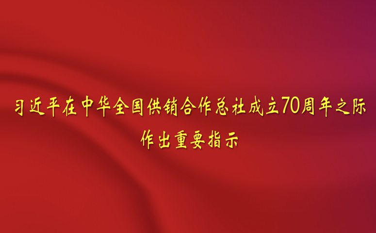 習(xí)近平在中華全國供銷合作總社成立70周年之際作出重要指示